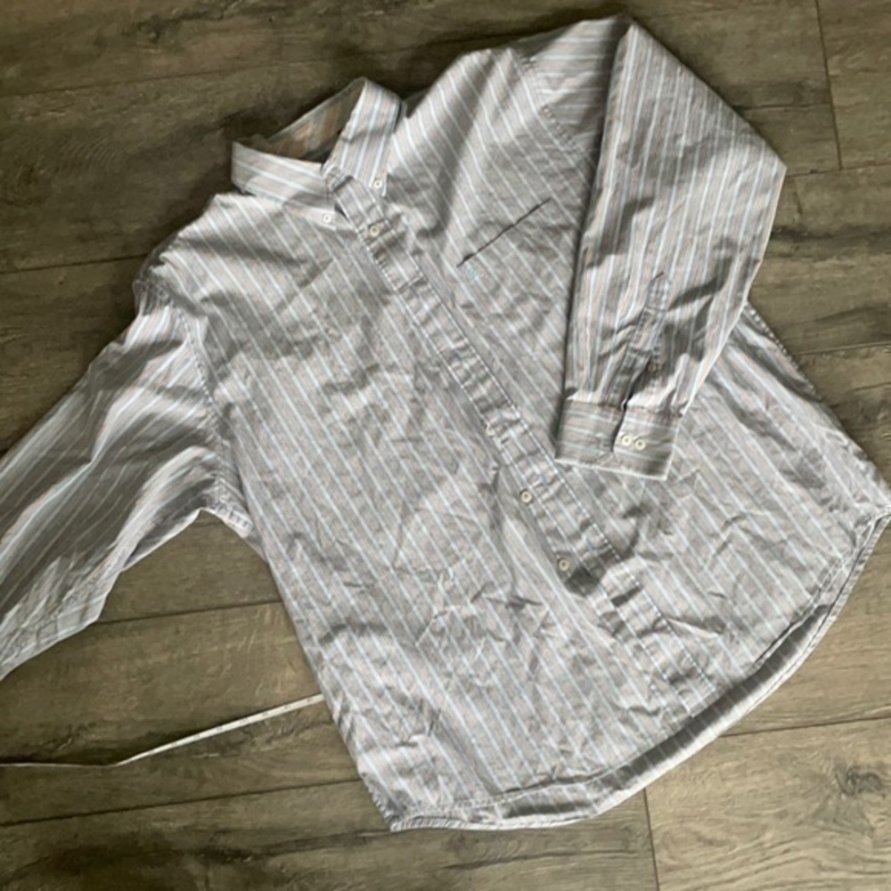 Izod shirt extra large men’s pinstripe button up